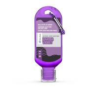 Palm Safe Parma Violet 60ml Anti Bacterial Premium Hand Sanitiser Travel Size Refillable Clip Bottle Quick Drying Non Sticky Extra Moisturising Kills 99.9% of Viruses and Bacteria