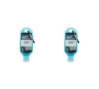 Palm Safe Savage 60ml Anti Bacterial Premium Hand Sanitiser Travel Size Refillable Clip Bottle Quick Drying Non Sticky Extra Moisturising Kills 99.9% of Viruses and Bacteria (Pack of 2)