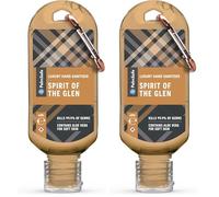 Palm Safe Spirit of Glen 60ml Anti Bacterial Premium Hand Sanitiser Travel Size Refillable Clip Bottle Quick Drying Non Sticky Extra Moisturising Kills 99.9% of Viruses and Bacteria (Pack of 2)