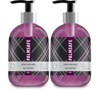 Palm Safe Wild Heather 300ml Luxury Hand Wash Soothing Hand Cleanser Hydrates Sensitive or Irritated Skin 300ml Pump Bottle with Natural Bioactives to Nourish and Moisturise Vegan-friendly (Pack of 2)