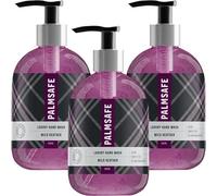 Palm Safe Wild Heather 300ml x 3 Luxury Hand Wash Soothing Hand Cleanser Hydrates Sensitive or Irritated Skin 300ml Pump Bottle with Natural Bioactives to Nourish and Moisturise Vegan-friendly