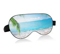 Palm Sea Beach Sleep Mask, Breathable Soft Light Blocking Sleep Eye Mask with Adjustable Strap for Women Men