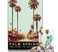 Palm Springs Jigsaw Puzzles for Teenagers,for Educational Game Challenge Toy for Is Ideal As A Gift for The Whole Family 38x26cm