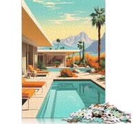 Palm Springs Jigsaw Puzzles Puzzles for Adults Kids. 1000 Pieces Impossible Challenge Toy Educational Game Home Decoration for Educational Games Gifts 1000pcs (38x26cm)