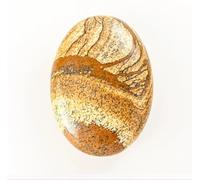 Palm Stone, Worry Stones Jasper Landscape, Natural Oval Worry Stone, Natural Stone, Oval Stone for Balancing Reiki, Therapy, Meditation (Landscape Jasper, 70-80g)