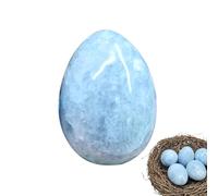 Palm Stones and Crystals: Blue Polished Egg Stone Hand Decorative Worry Stone Pocket Gem | Palmas Para Mujer Hombre Kids Collection Home Y