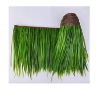 Palm Thatch Plastic PE Straw Flame Retardant Synthetic Palm Thatch Artificial Straw Roof Thatch Runner Roll, Tiki Bar Huts Thatch Roofing Umbrella Cover Garden Trop(Yellow g,0.5x20m/1.64X65.6ft)