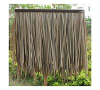 Palm Thatch Roll Artificial Thatch Tile Artificial Thatch Roof Plastic Thatch Semi-Flame Retardant Fake Grass Pe Resin Thatch Man-Made Thatch(Yellow c,4pcs)