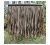 Palm Thatch Roll Fake Thatch Simulation Thatch Tile Straw Thatched House Roof Wooden House Winery Decorative Fake Thatch Straw Fake Grass Thatch Roll(Yellow b,6pcs)
