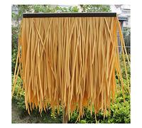 Palm Thatch Roll Fake Thatch Simulation Thatch Tile Straw Thatched House Roof Wooden House Winery Decorative Fake Thatch Straw Fake Grass Thatch Roll(Yellow c,20pcs)
