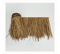 Palm Thatch Roll Roof Plastic Fake Straw Artificial Palm Pulley Roll Thatch Tile, Terrace Covering Thatch Roof, Fire Protection Maintenance Free, Bar Garden Patio(Yellow d,0.5x15m/1.64X49.2ft)