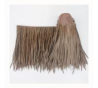 Palm Thatch Roll Simulation Mexican Straw Roof Thatch Palm Thatch Tile Artificial Plastic PE Fake Straw Fireproof Anti-Aging Flame Retardant for Tiki Bar Huts Garden(Yellow f,0.5x4m/1.64X13.1ft)