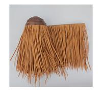 Palm Thatch Roll Simulation Mexican Straw Roof Thatch Palm Thatch Tile Artificial Plastic PE Fake Straw Fireproof Anti-Aging Flame Retardant for Tiki Bar Huts Garden(Yellow c,0.5x4m/1.64X13.1ft)