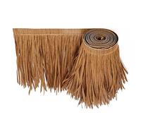 Palm Thatch Roll Simulation Palm Thatch Roof 0.5x1m Fake Grass Hot Melt Plastic Artificial Thatch Flame Retardant Anti-Aging For Tiki Bar Garden Wooden - Shipped In Rolls(Yellow b,0.5x10m/1.64X32.8ft)