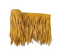 Palm Thatch Roll Simulation Palm Thatch Roof 0.5x1m Fake Grass Hot Melt Plastic Artificial Thatch Flame Retardant Anti-Aging For Tiki Bar Garden Wooden - Shipped In Rolls(Yellow d,0.5x10m/1.64X32.8ft)