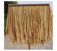 Palm Thatch Roll Simulation Thatch Artificial Straw Prevention Insulation Roof Grass Scenic Pavilion Decoration Fake Grass Thatch Roll Flame Retardant(Yellow a,15pcs)
