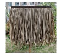 Palm Thatch Roll Simulation Thatch Tile Fake Thatch Plastic Straw Promenade Farmhouse Thatched Roof for Grass PE Artificial Grass(Yellow a,8pcs)