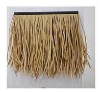 Palm Thatch Simulation Roll Artificial Thatch Tile Fake Straw Artificial Thatch Roof Plastic Thatch Semi-Flame Retardant Fake Grass Resin Thatch Man-Made Thatch(Yellow1,15pcs)