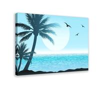 Palm Tree 2 Canvas Poster Bedroom Decor Landscape Office Room Decor Gift Frame: 24x36inch(60x90cm)