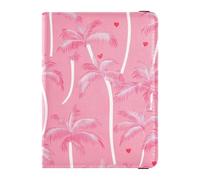 Palm Tree Anime Valentine's Day Leather Cute Passport Book Vaccine Card Holder Cover Combo Waterproof