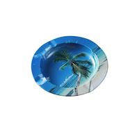 Palm Tree Beach Metal Cigarette Ashtray For Home Office Garden Holiday Decoration Gift Cigars Vacation Bedroom Cool Ash Tray For Smoker