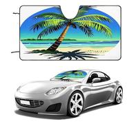 Palm Tree Clip Art Car Windshield Sun Shade Thickened Automotive Glass Sunshade Foldable Sun Shade Keeps Your Vehicle Cool Universal Windshield Cover for Car Trucks SUV