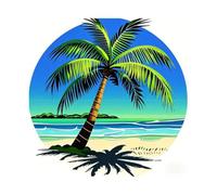 Palm Tree Clip Art Hanging Ornament Wall Decor Pendant