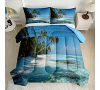 Palm Tree Coverless Duvet Super King Reversible
