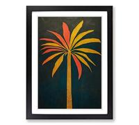 Palm Tree Design Framed Print | A2 Black Framed Wall Art | Ready to Hang | Modern Floral Picture | Living Room Bedroom Lounge Office