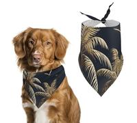 Palm Tree Dog Bandanas for Feeding Grooming, Triangle Pet Bibs Washable Pets Scarf for Cats & Dogs