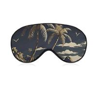 Palm Tree Eye Mask for Women & Men, Breathable & Adjustable Eye Cover, Ultra Soft Sleep Mask, Lightweight Travel Blindfold for Airplane, Nap, Night Sleeping
