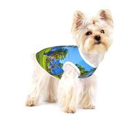 Palm Tree Golf Course Print Adorable Cotton Small Dog Clothes Pet Shirt, Soft Breathable Sleeveless Tank Top For Puppy, Cats And Chihuahua