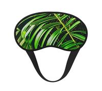 Palm Tree Green Leaves Print Adults Washable Eye Mask for Nap Light Blocking for Home Hotel Airplane Camping