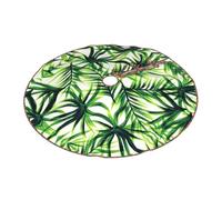 Palm Tree Green Leaves Print Christmas Tree Skirt Festive Decoration For The Perfect Holiday Ambience