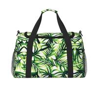 Palm Tree Green Leaves Print Duffel Bag for Travel Weekender Overnight Carry On Bag Women Men Gym Luggage Bag Carry on