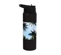 Palm Tree Hawaii California Stainless Steel Insulated Water Bottle