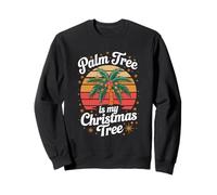 Palm Tree Is My Christmas Tree Tropical Sweatshirt