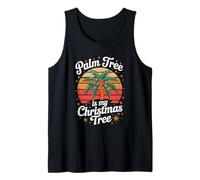 Palm Tree is My Christmas Tree Tropical Tank Top