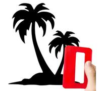 Palm Tree Island Vinyl Decal Sticker, Campervan, Motorhome Vinyl Sticker by TEEZ