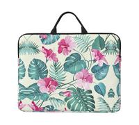 Palm Tree Leaf 14 Inch Printed Laptop Sleeve, 600d Oxford-Cloth Shockproof Laptop Case With Thickened Pearl Cotton,Waterproof Portable Laptop Handbag Cover