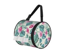 Palm Tree Leaf Print Hanging Toilet Paper Holder Camping Paper Towel Holder Portable Car Roll Paper Storage Bag With Adjustable Strap Suitable For Bathroom,Kitchen