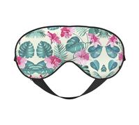 Palm Tree Leaf Print Satin Sleep Mask & Eye Mask | Deep Dream Sleep Masks for Women & Men | Soft Sleeping Eye Mask to Nourish Skin