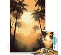 Palm Tree Oasis 1000 Piece Jigsaws for Teenagers Puzzle Recall Boost Stress Free Smooth Cut Artistic Gift (50x75cm)