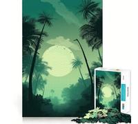 Palm Tree Oasis for Adults 1000 Piece Puzzle Mind Challenge Toy Calm Escape Quality Cut Art Collection Piece (38x52cm)