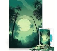 Palm Tree Oasis Jigsaw Puzzle for Teenagers 1000 Pieces Strong Logic Toy Quiet Calm Clear Edge Elegant Gift (50x75cm)