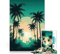 Palm Tree Oasis Jigsaw Puzzles for Teenagers 1000 Pieces Intellect Toy Indoor Fun Quality Cut Creative Gift (50x75cm)