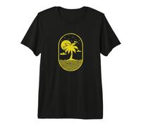 Palm Tree on an Island Vacation Beach Premium T-Shirt