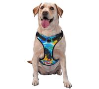 Palm Tree. Pet Traction Vest Vest Harness Dog Harness Medium Sized Dog Pet Supplies Outdoor Travel Dog Walking
