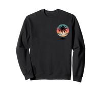 Palm Tree Pocket Cute Tropical Hawaiian Summer Vacation Sweatshirt