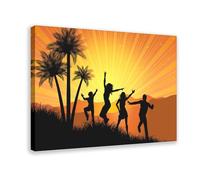Palm Tree Poster Canvas Poster Wall Art Decor Print Picture Paintings for Living Room Bedroom Decoration Frame: 24x36inch(60x90cm)